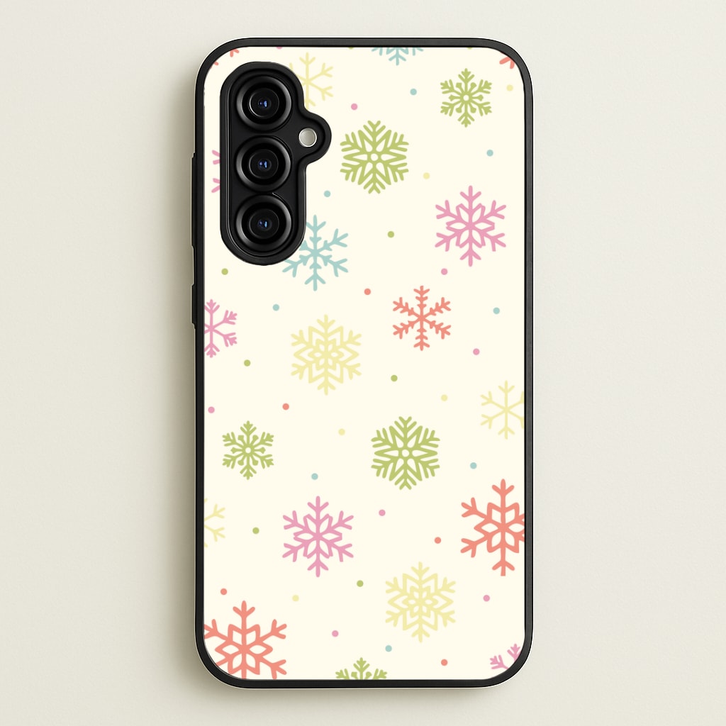 Pastel Snowflakes Pattern Galaxy A54 Case