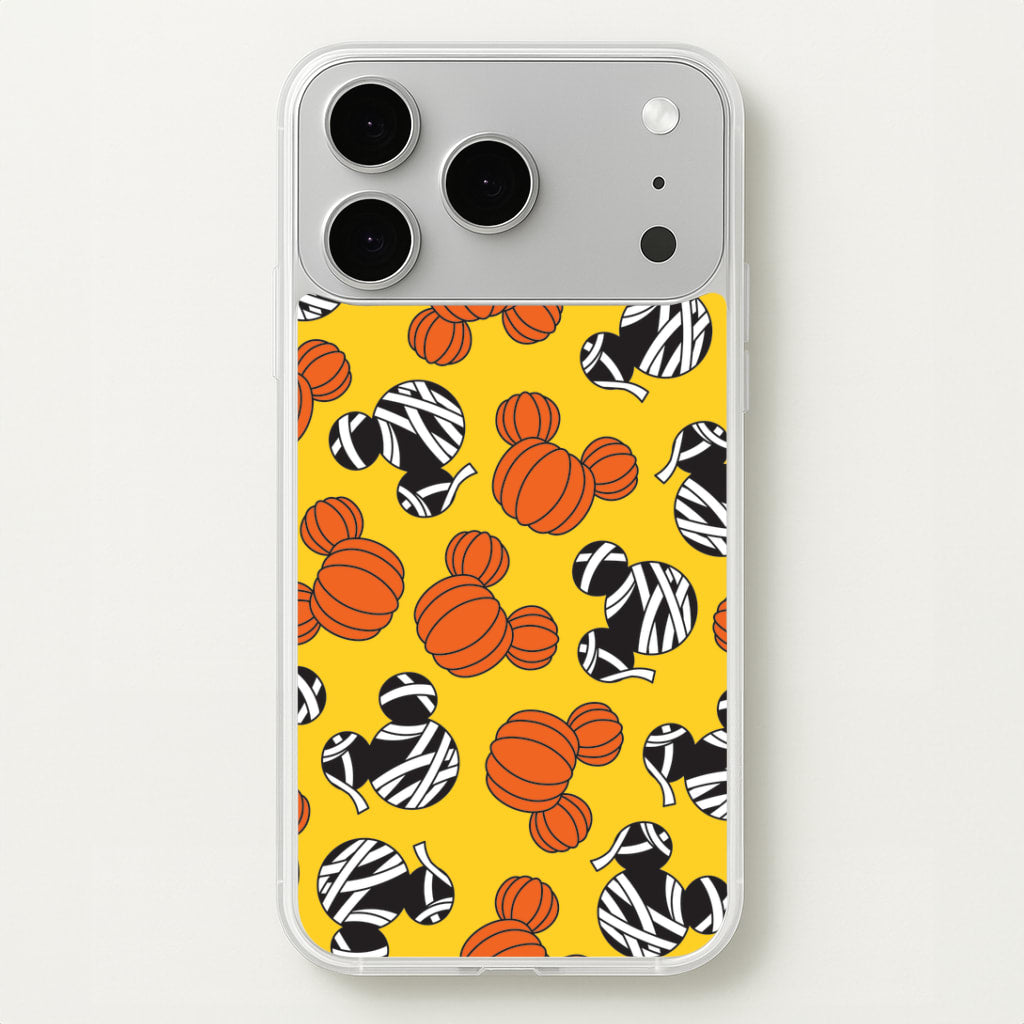 Pumpkin And Mummy Mouse Pattern iPhone 17 Pro Max Case