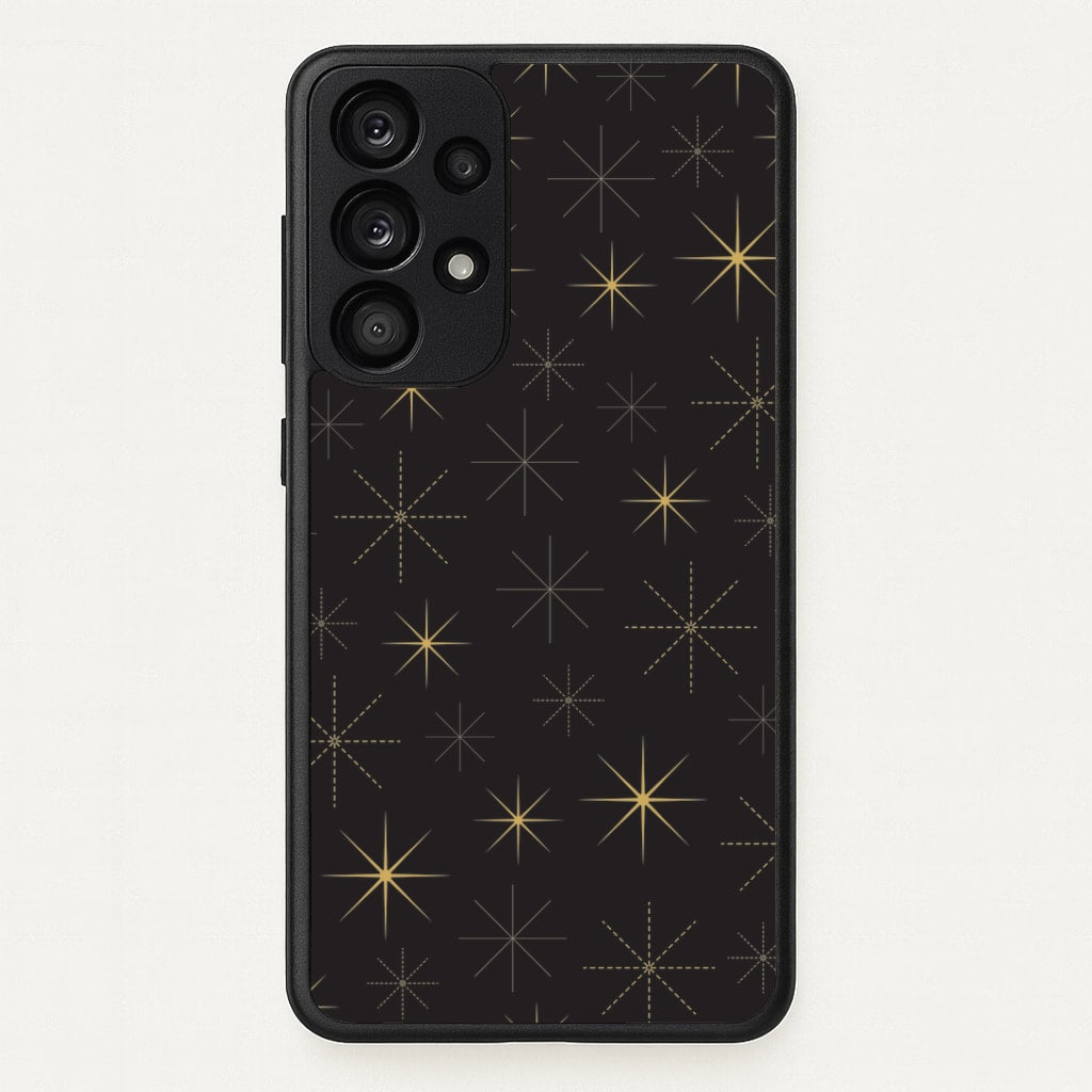 Christmas Gold Stars Pattern Galaxy A53 Case