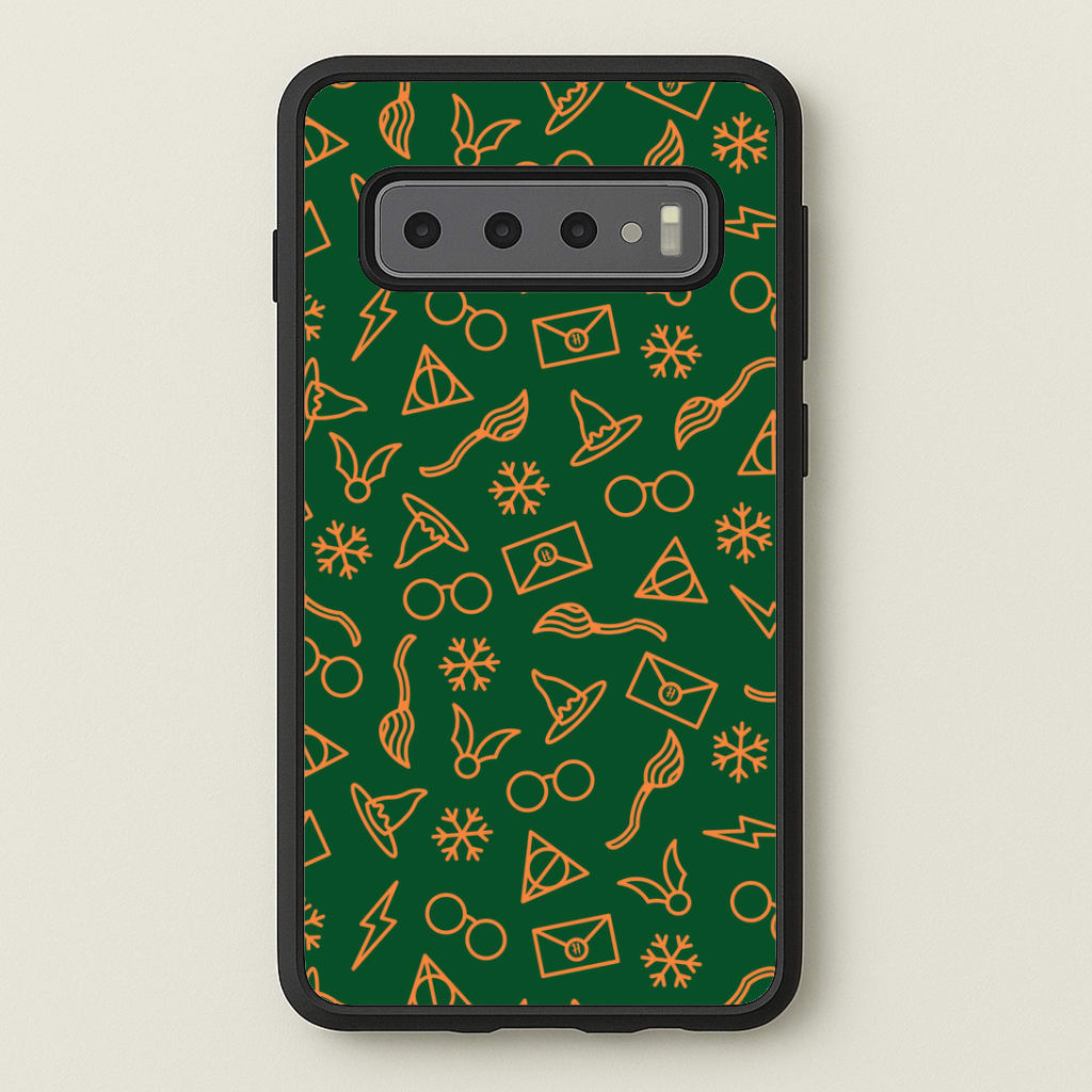 Christmas Wizard Icons Pattern Galaxy S10 Case