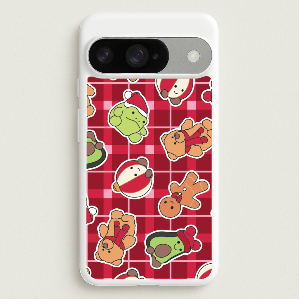 Christmas Plushies Tartan Pattern Google Pixel 10 / 10 Pro Case