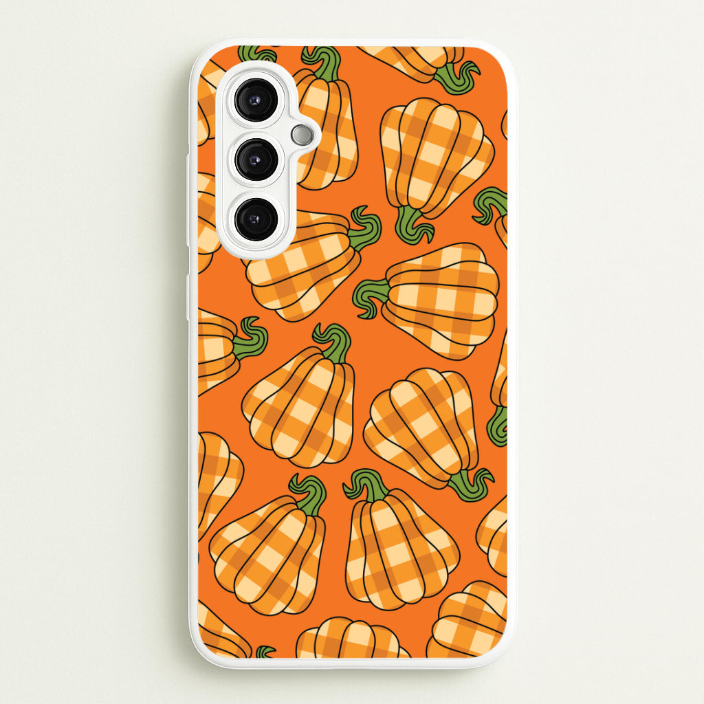 Tartan Pumpkins Pattern Galaxy A14 Case