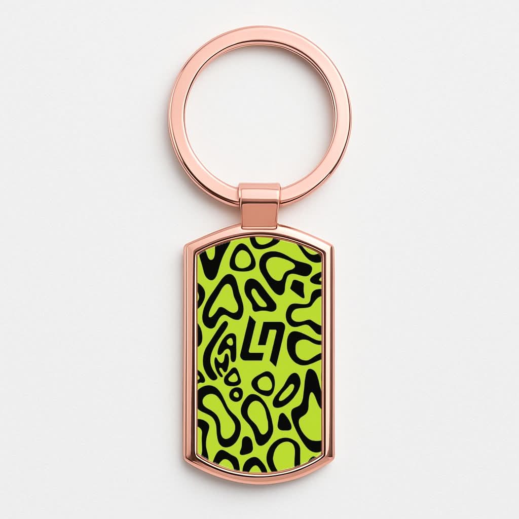 Norris Helmet Pattern Rose Gold Keyring