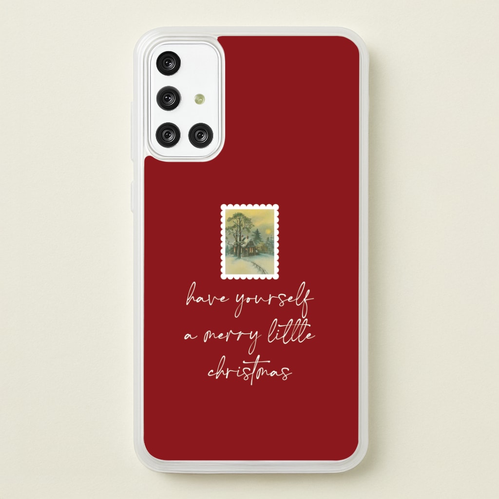 A Merry Little Christmas Stamp Galaxy A71 Case