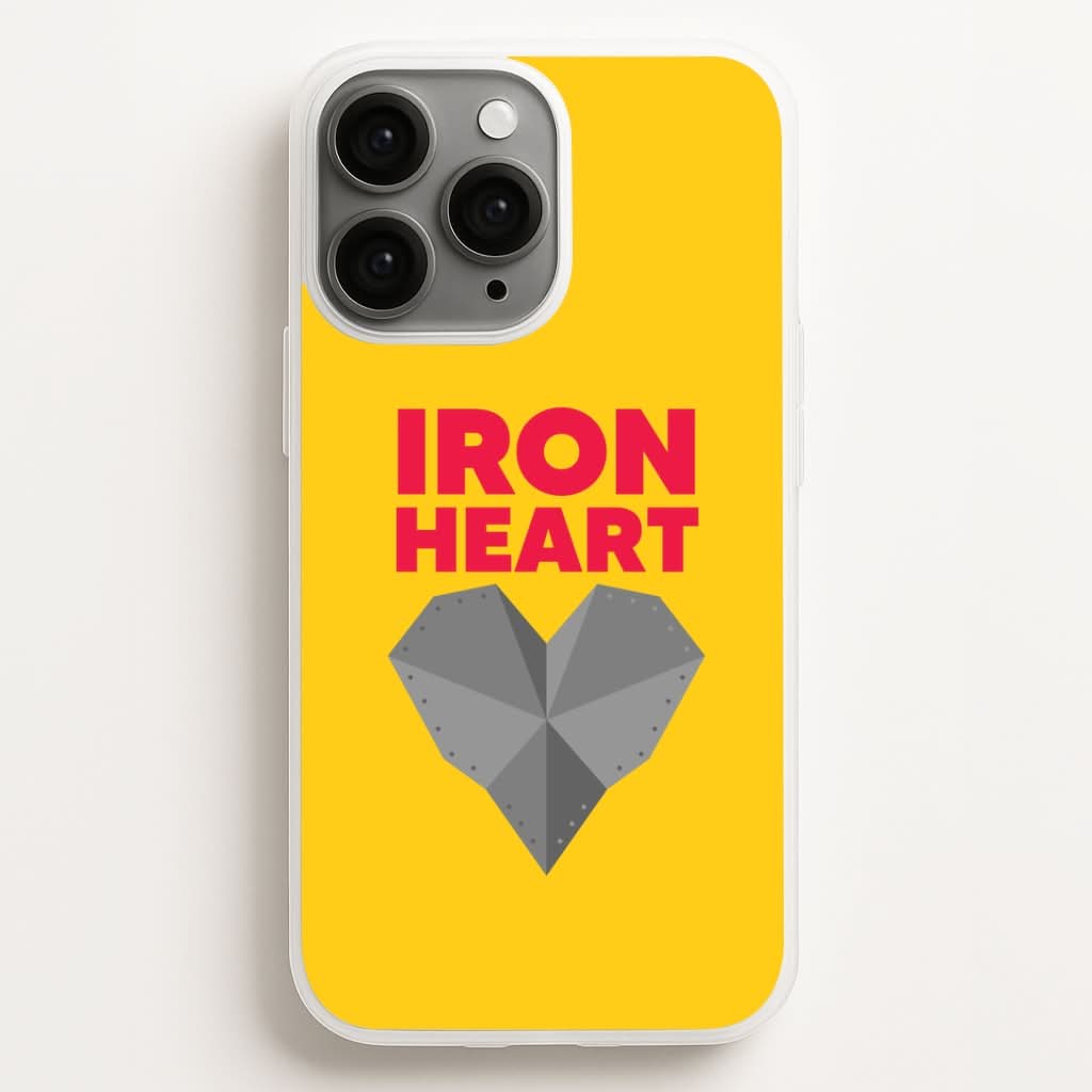 Metal Heart Phone Case for Apple iPhone, Samsung Galaxy, Huawei and Google Pixel