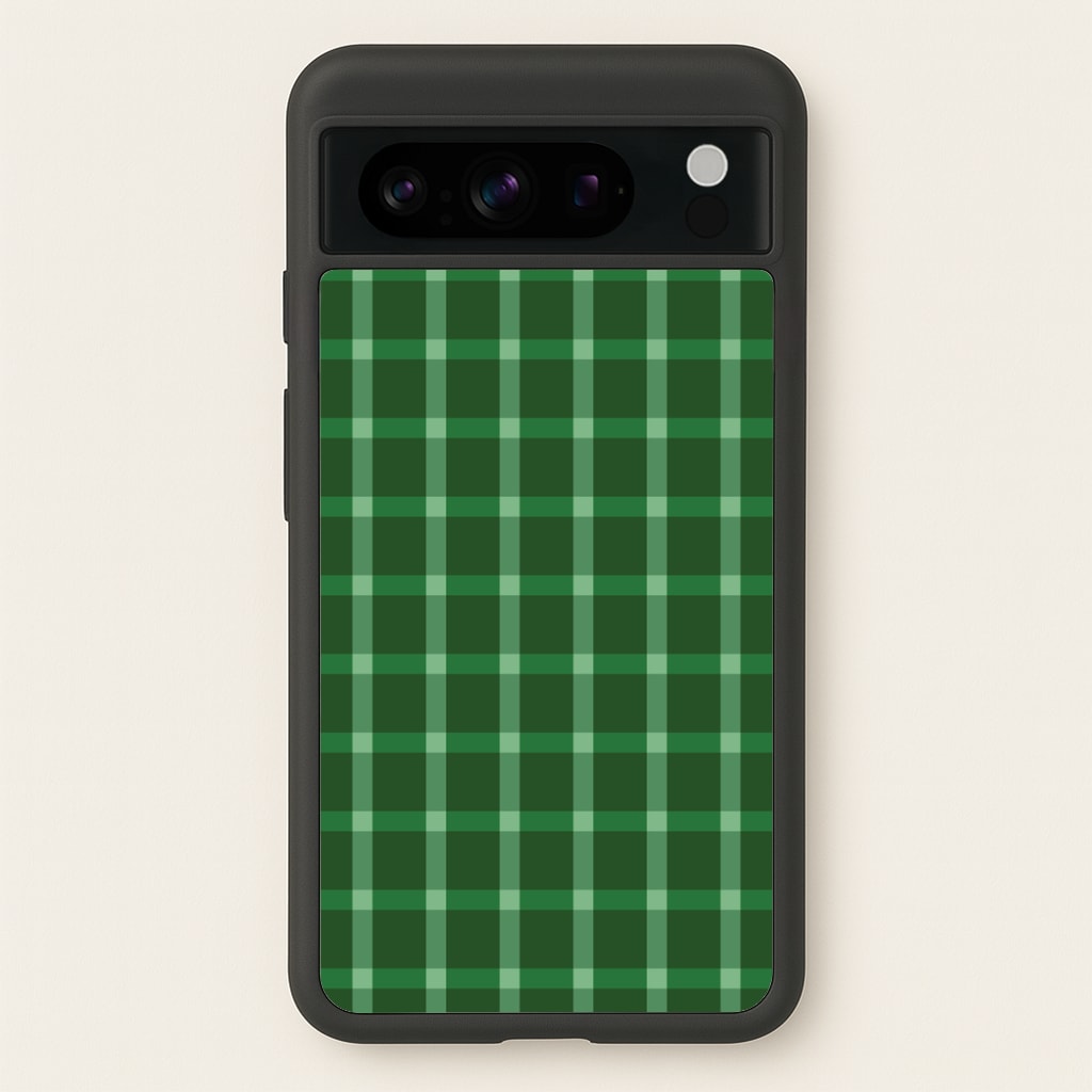 Dark Green Tartan Christmas Pattern Google Pixel 8 Pro Case
