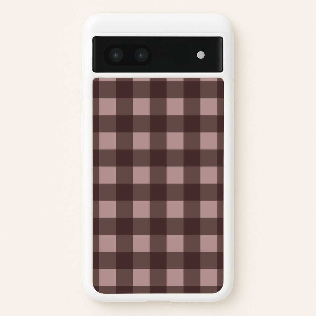 Chocolate Gingham Google Pixel 7a Case