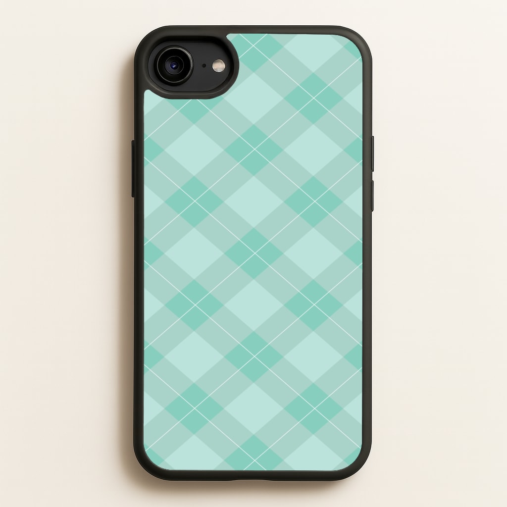 Light Cyan Tartan Christmas Pattern iPhone 6 / 7 / 8 / SE Case