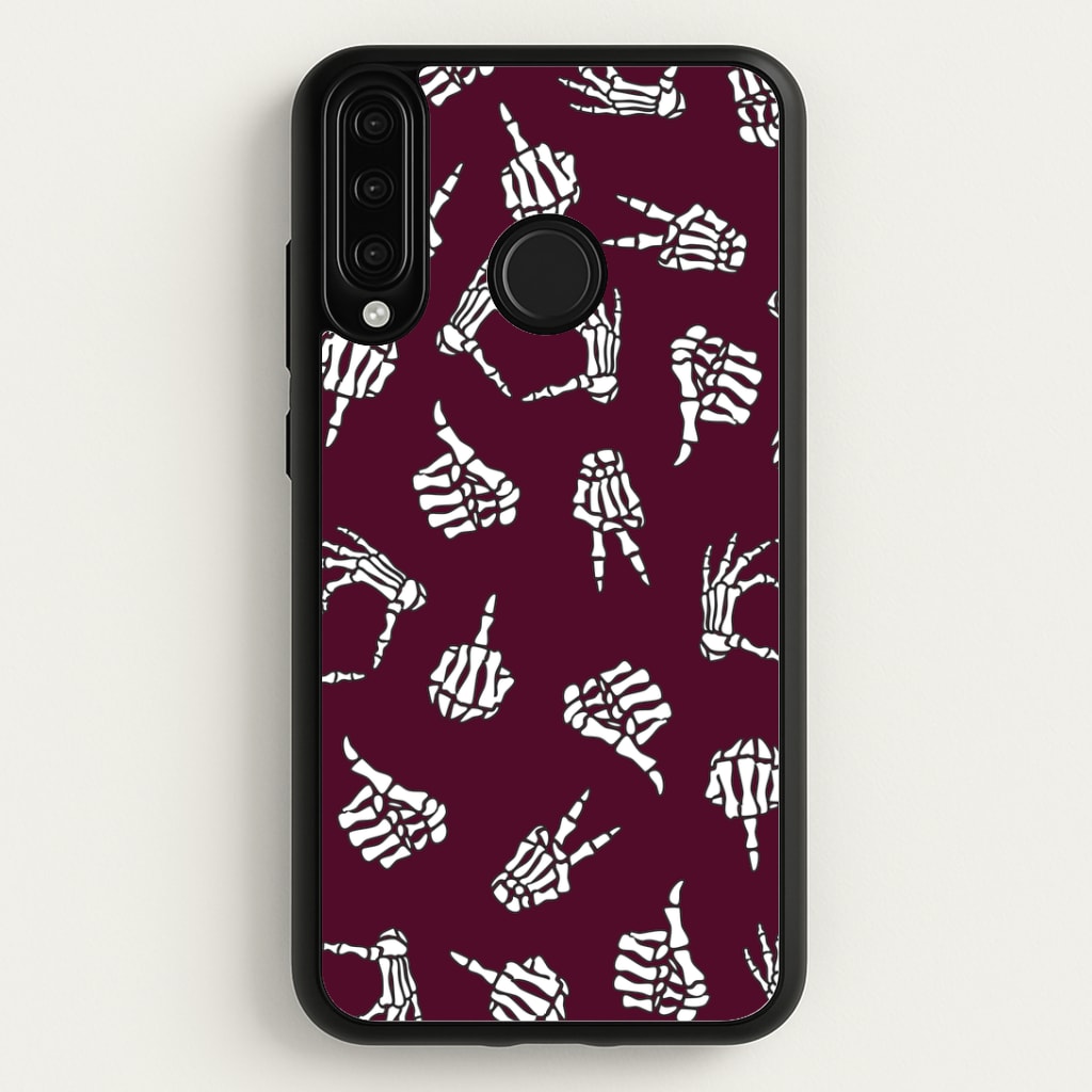 Skeleton Hands Pattern Huawei P30 Lite Case