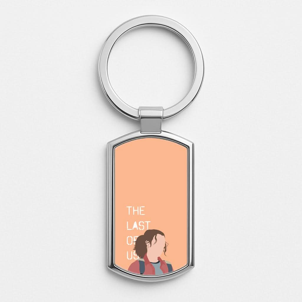 Ellie Title Silver Metal Keyring