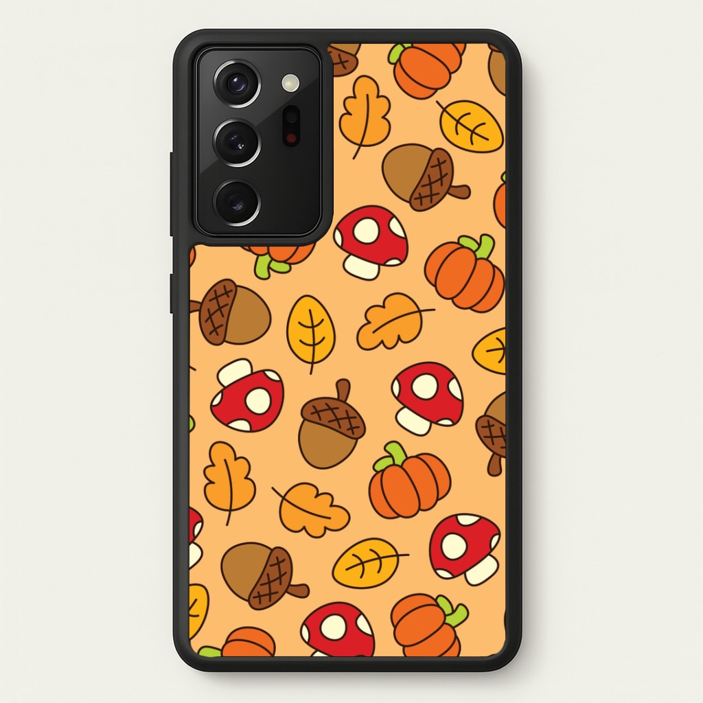Cartoon Autumn Icons Pattern Galaxy Note 20 Ultra Case