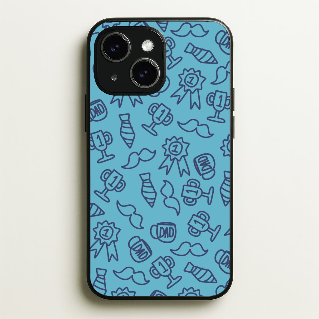 Dad Doodles Pattern iPhone 15 Case