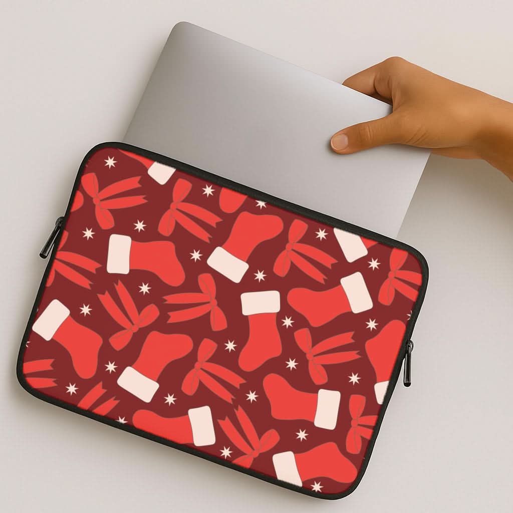 Stockings And Bows Pattern MacBook Cover