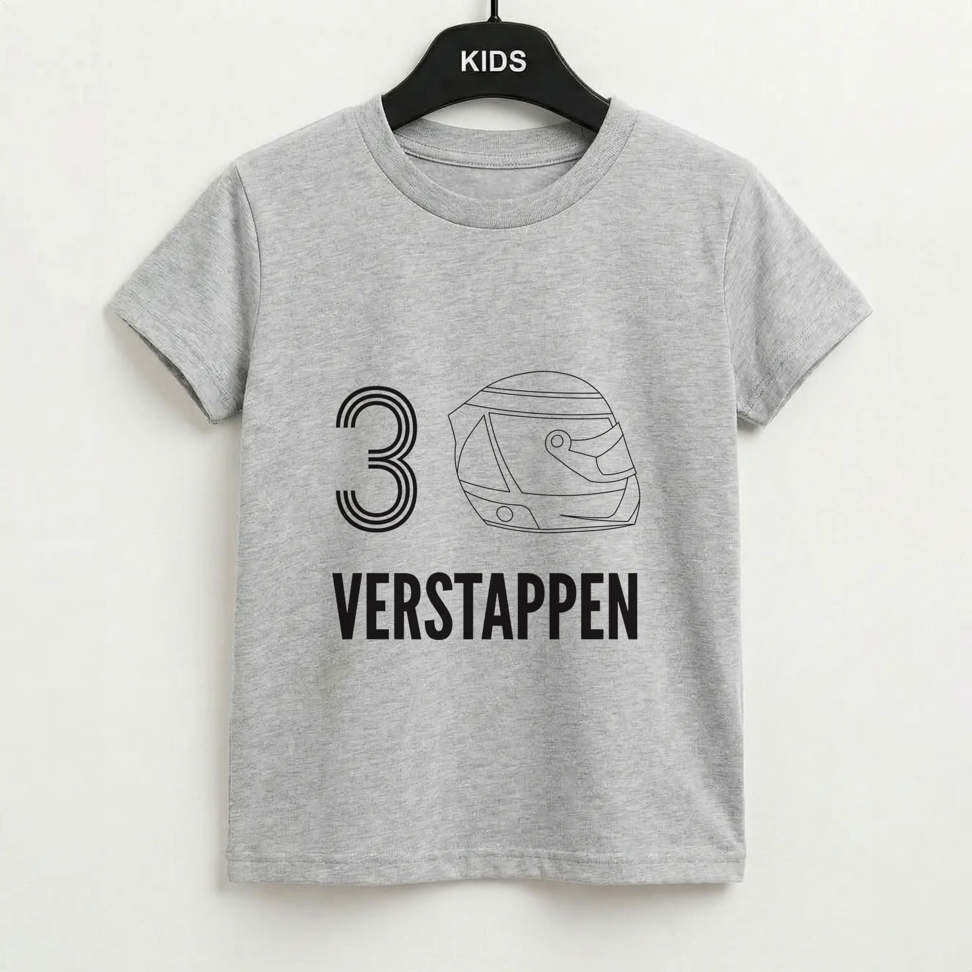 Verstappen Helmet 2026 Grey Kids T-Shirt