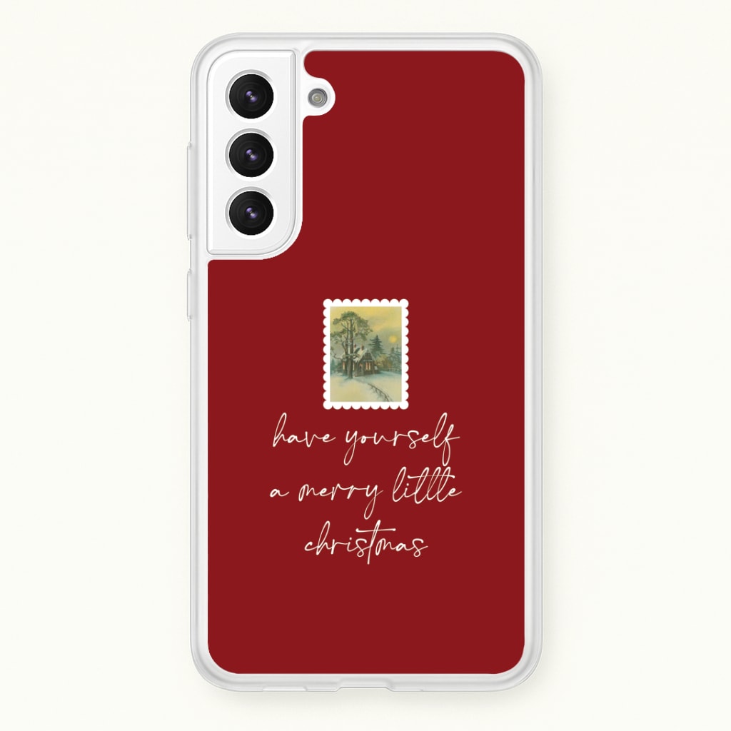 A Merry Little Christmas Stamp Galaxy S22 Case