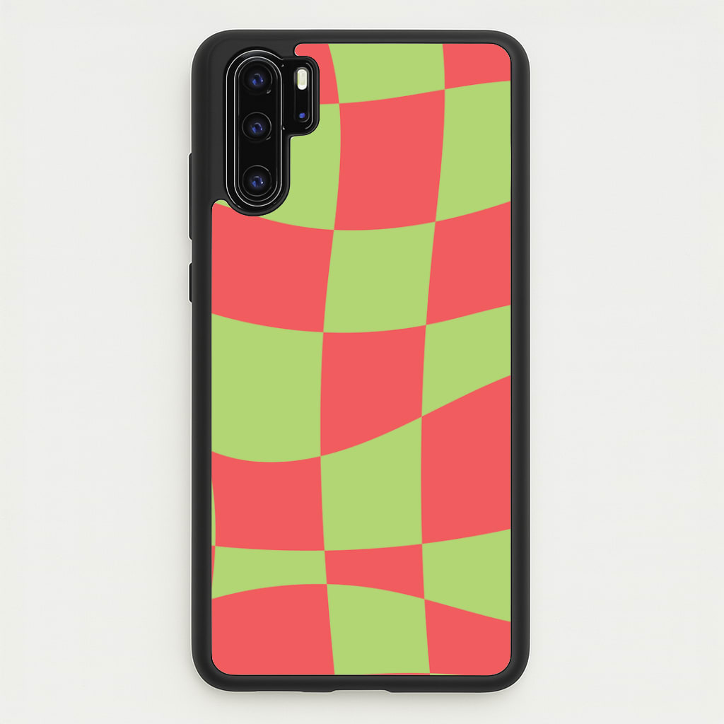 Abstract Red And Green Christmas Pattern Huawei P30 Pro Case