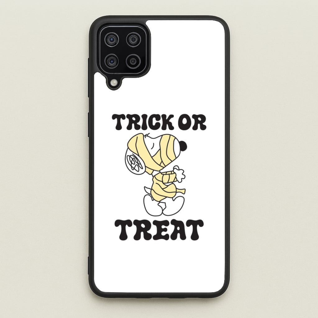 Trick Or Treat Cartoon Beagle Galaxy A12 Case