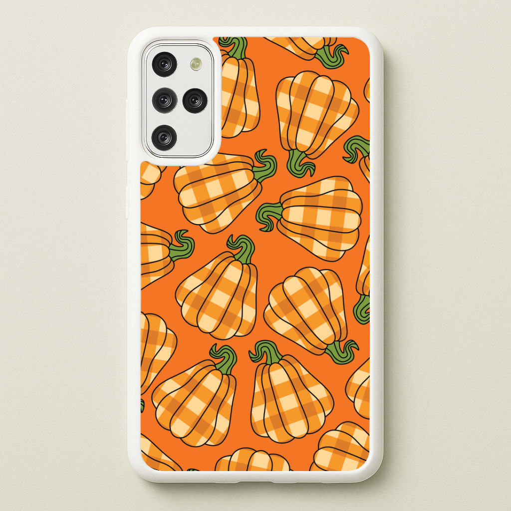 Tartan Pumpkins Pattern Galaxy S20 Plus Case