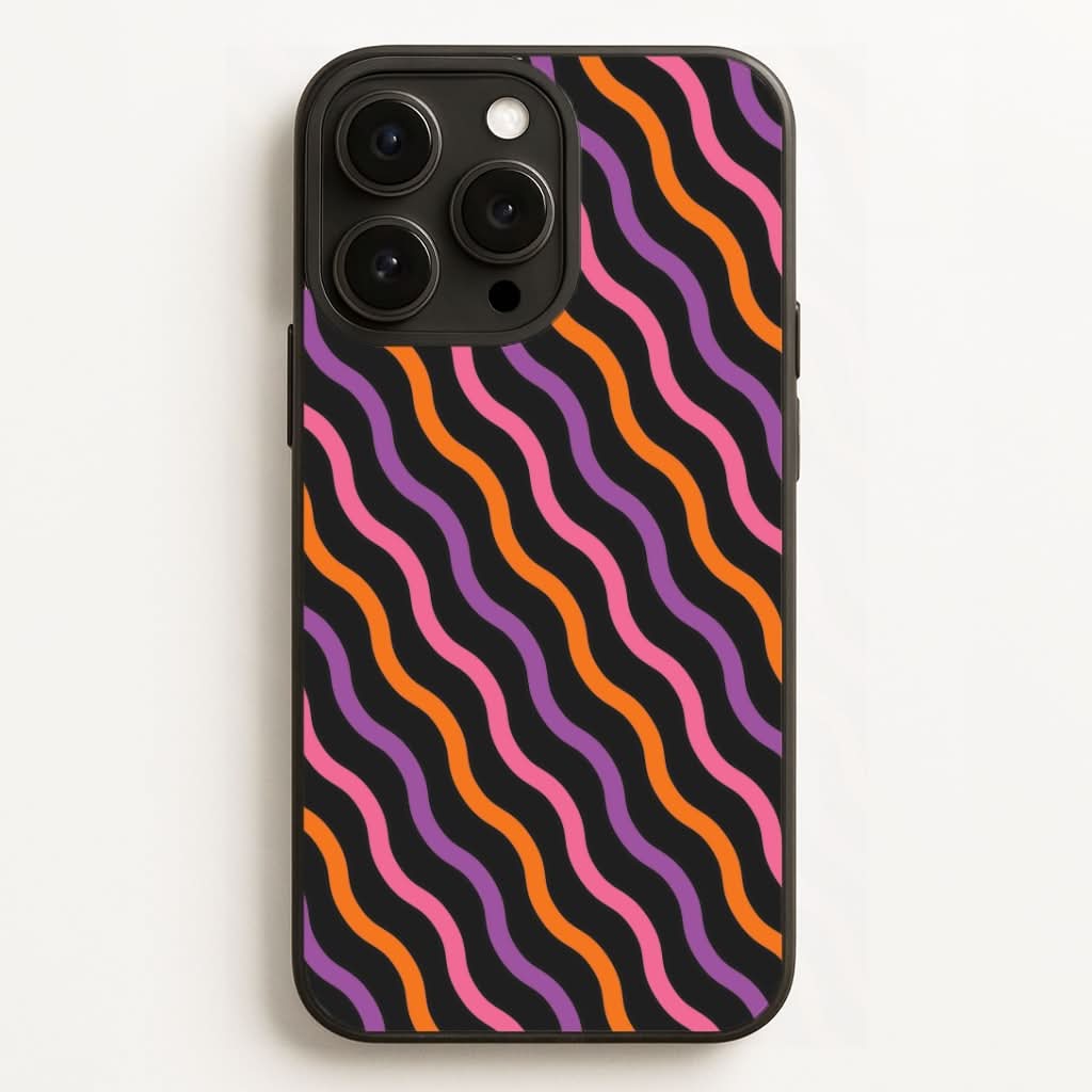 Wavy Abstract Halloween Pattern Phone Case for Apple iPhone, Samsung Galaxy, Huawei and Google Pixel