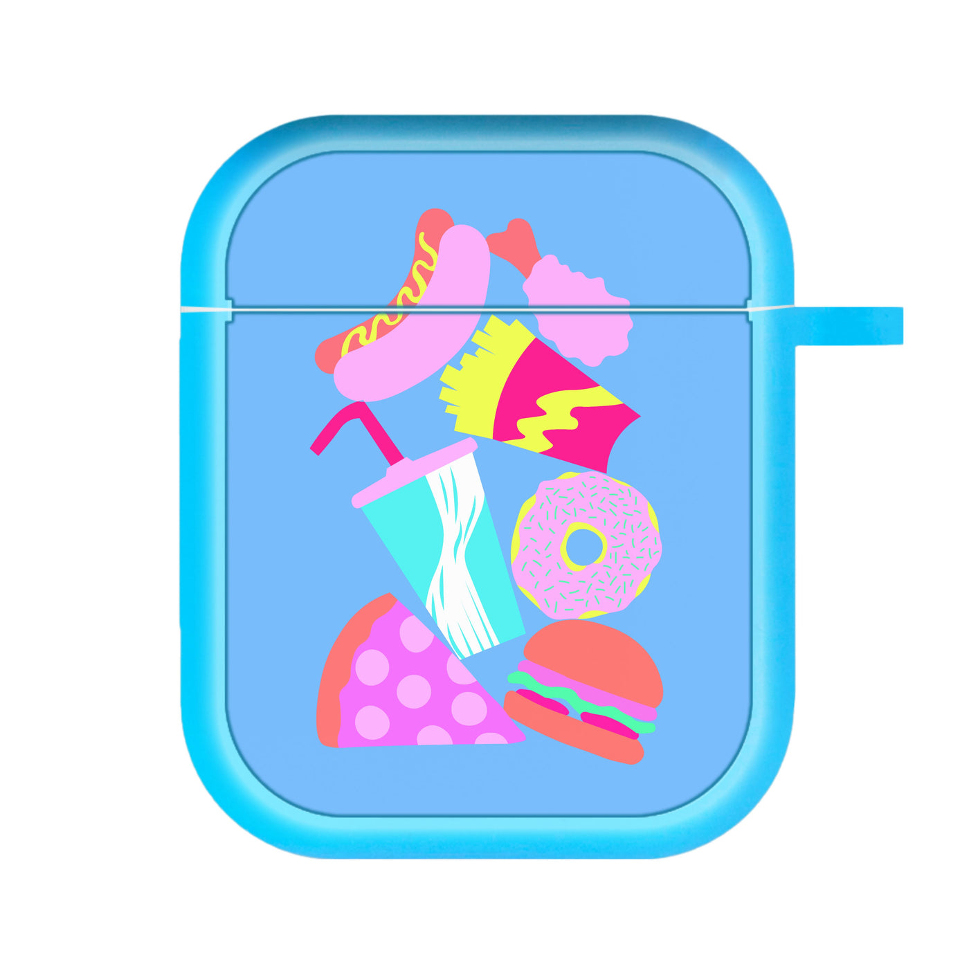 All The Foods - Fast Food Patterns AirPods Case