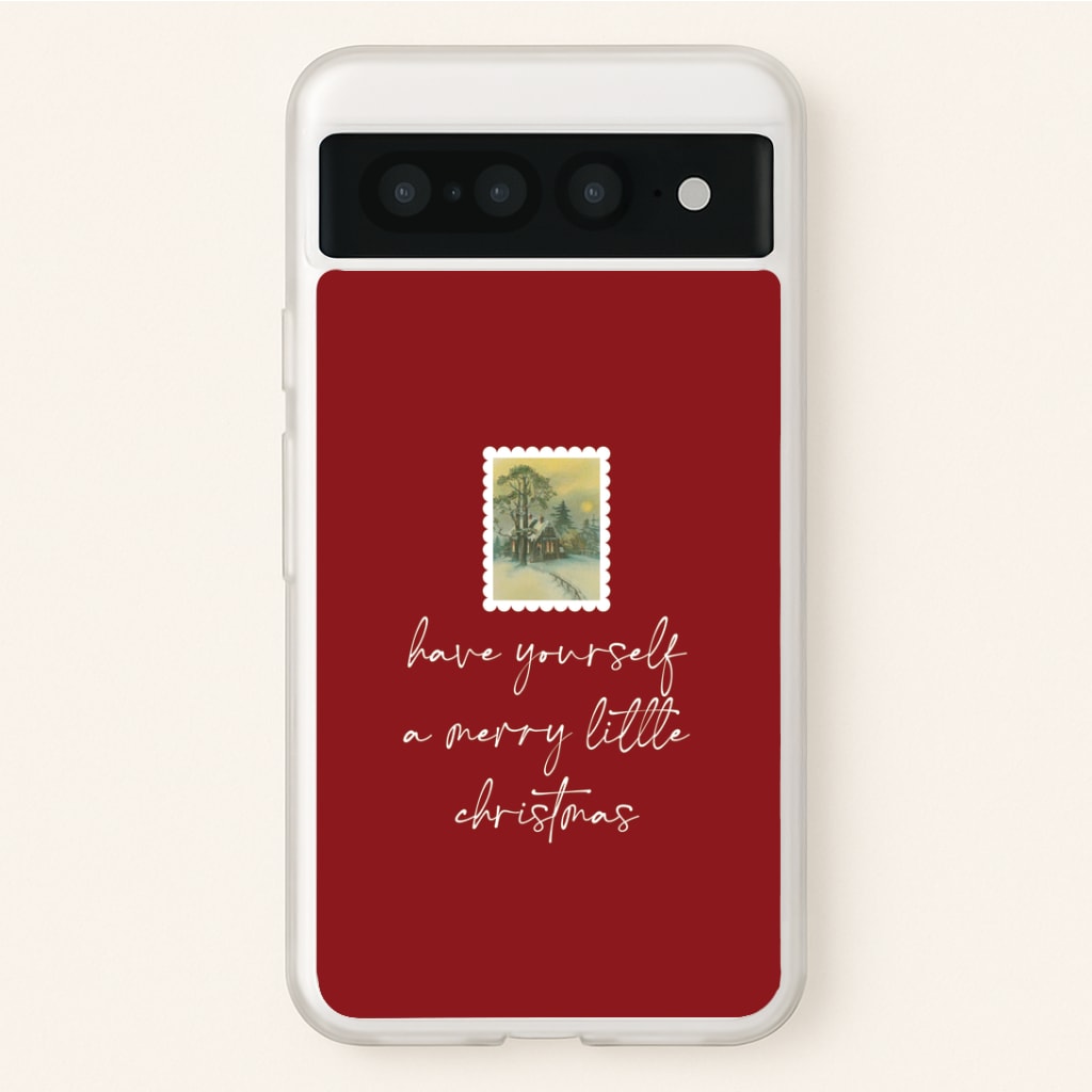 A Merry Little Christmas Stamp Google Pixel 7 Pro Case