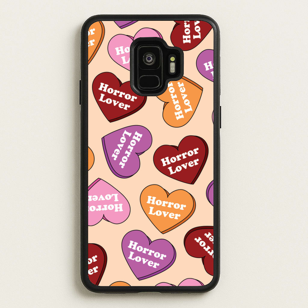 Horror Lover Hearts Pattern Galaxy S9 Case