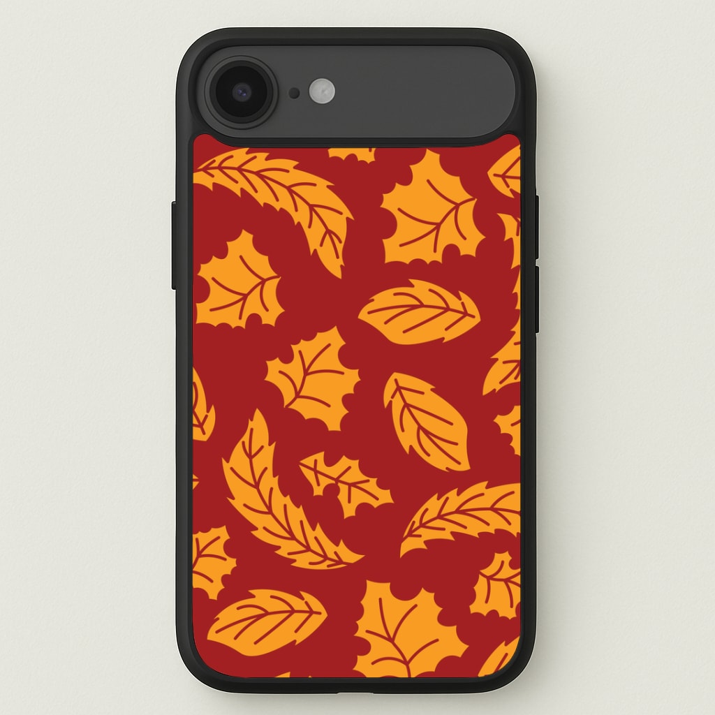 Orange Leaves Pattern iPhone 17 Air Case