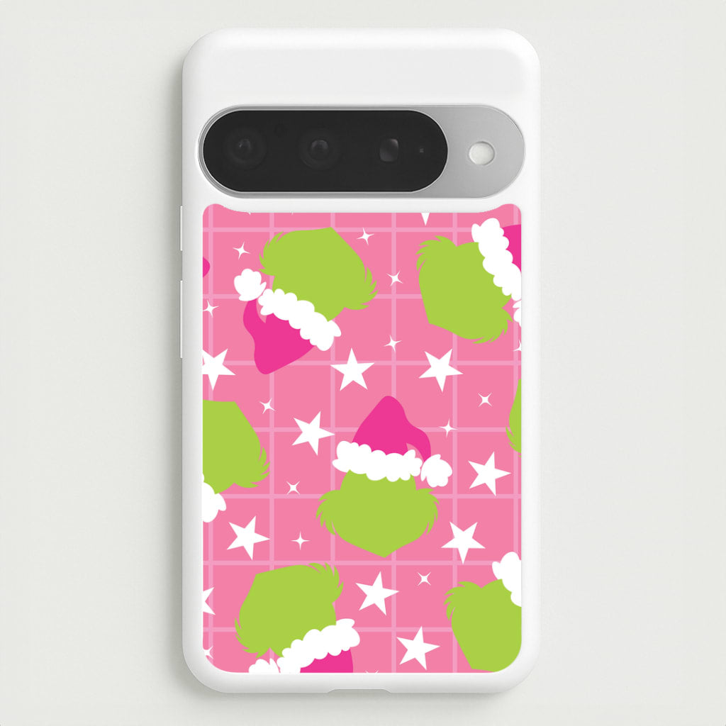 Pink Green Creature Xmas Pattern Google Pixel 10 Pro XL Case