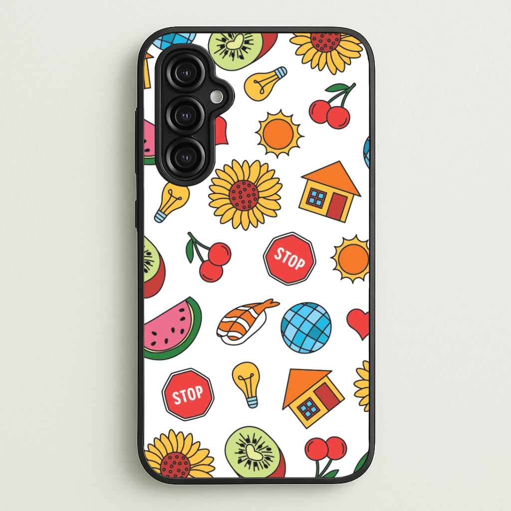 Harry Stickers Pattern Galaxy A14 Case