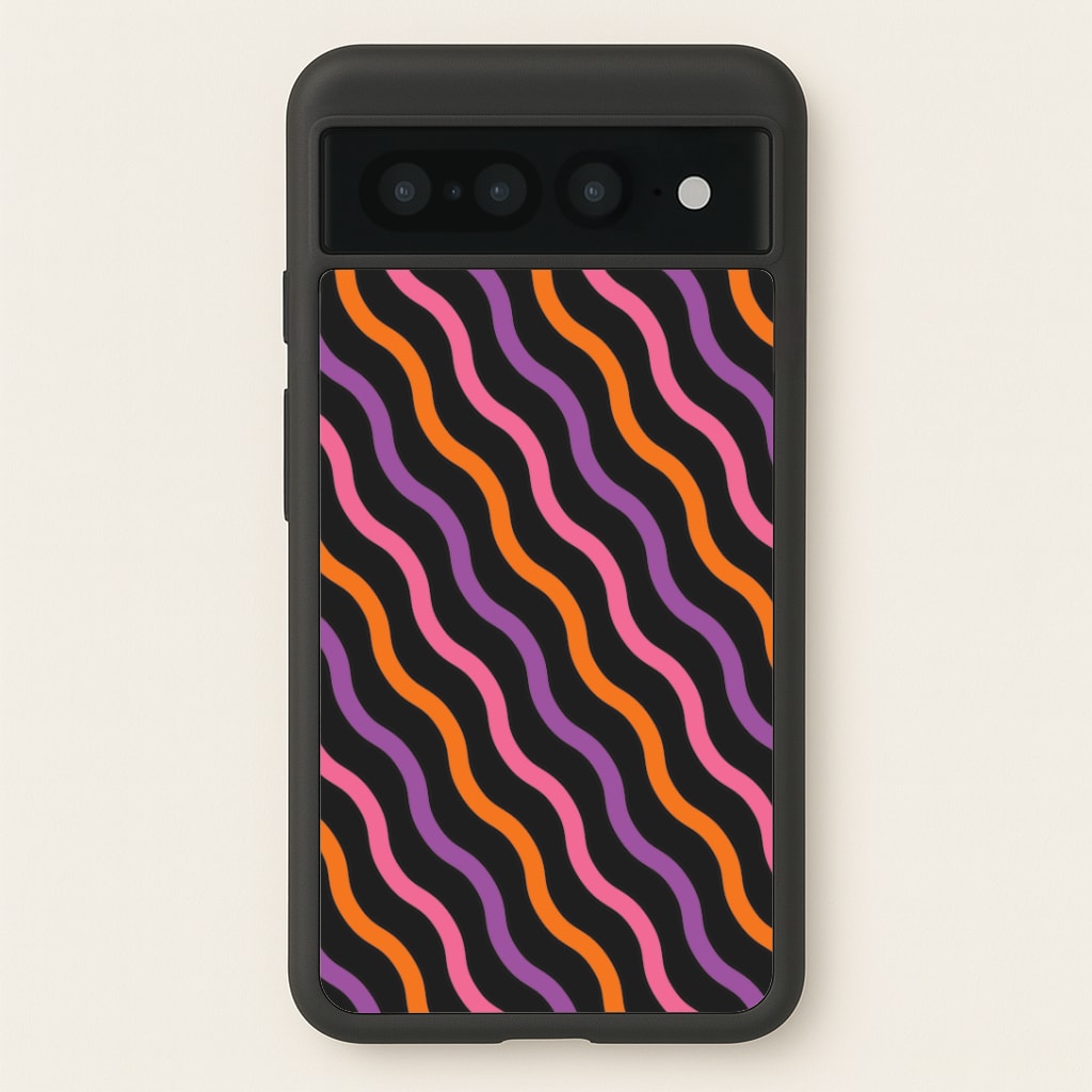 Wavy Abstract Halloween Pattern Google Pixel 7 Pro Case