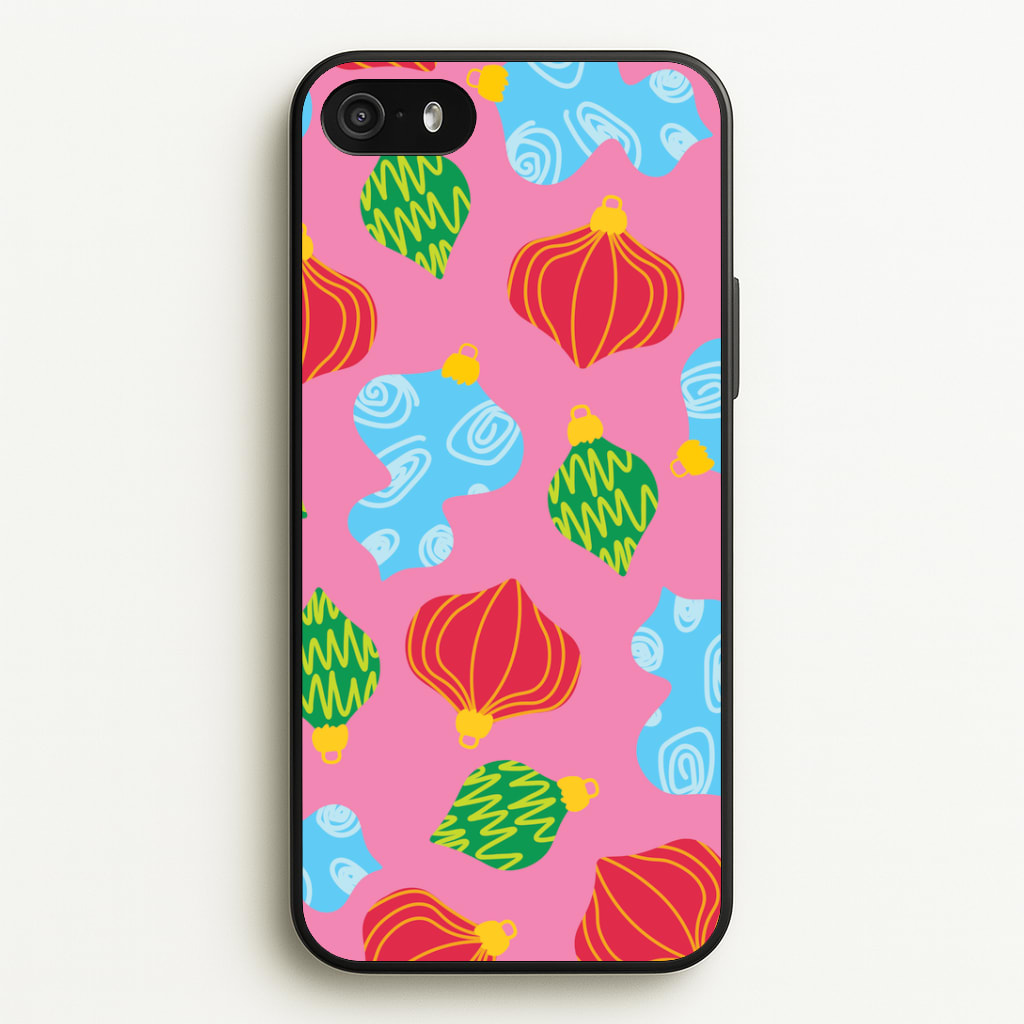 Abstract Christmas Baubles Pattern iPhone 5 / 5s / SE 2016 Case