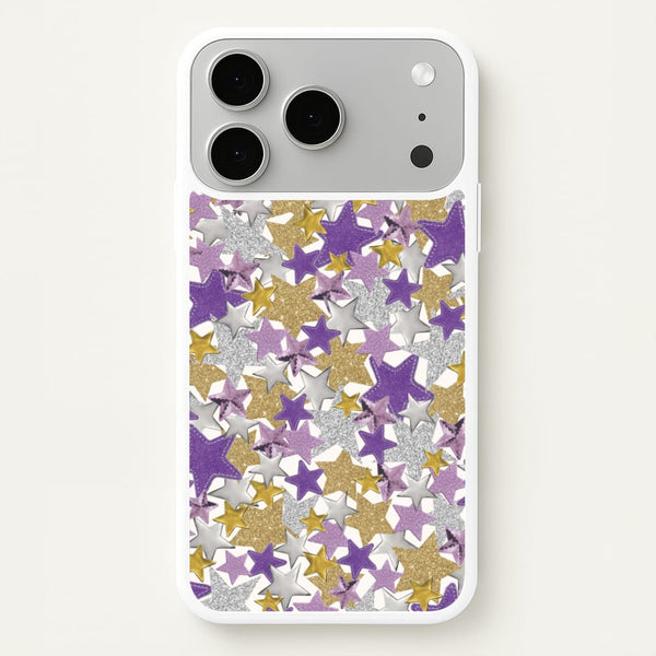Mauve Stars Collage iPhone 17 Pro Case
