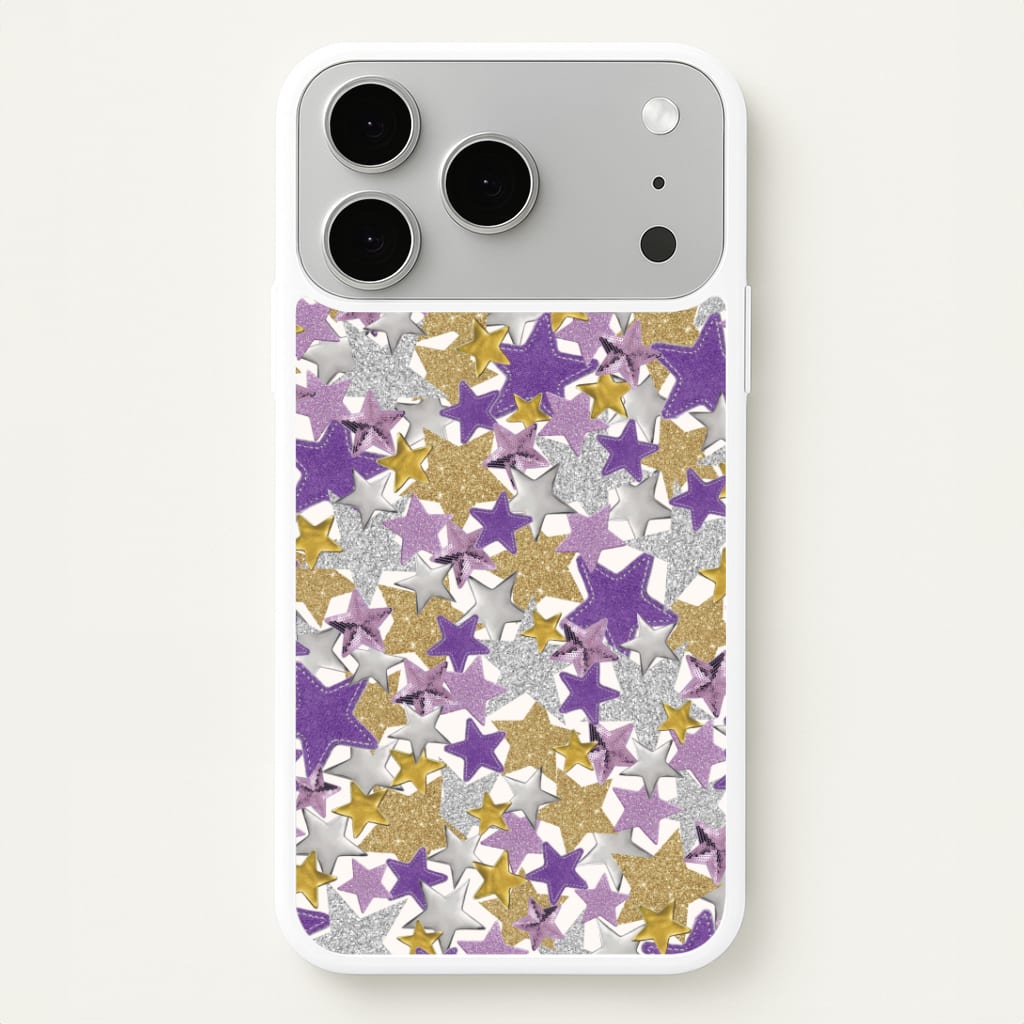 Mauve Stars Collage iPhone 17 Pro Max Case