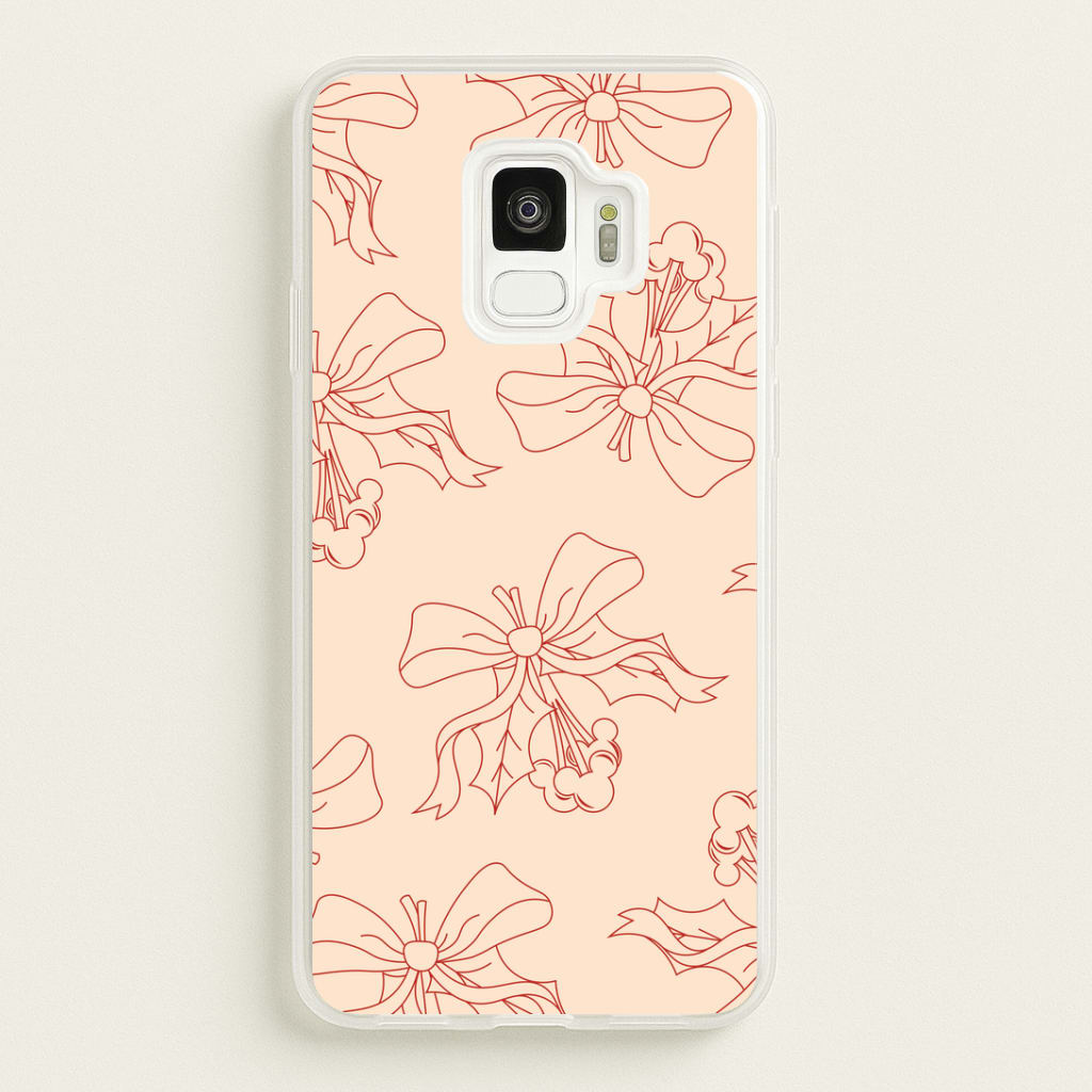Cartoon Mouse Holly Pattern Galaxy S9 Case