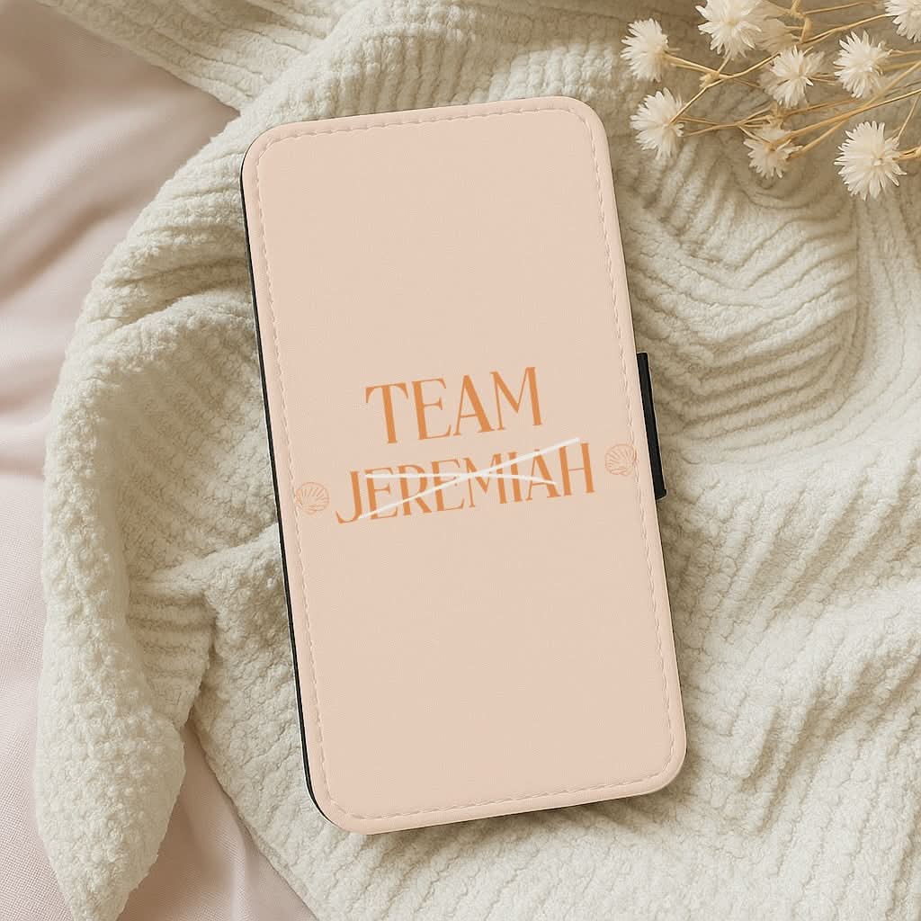 Seashells Team Jeremiah Leather Phone Case