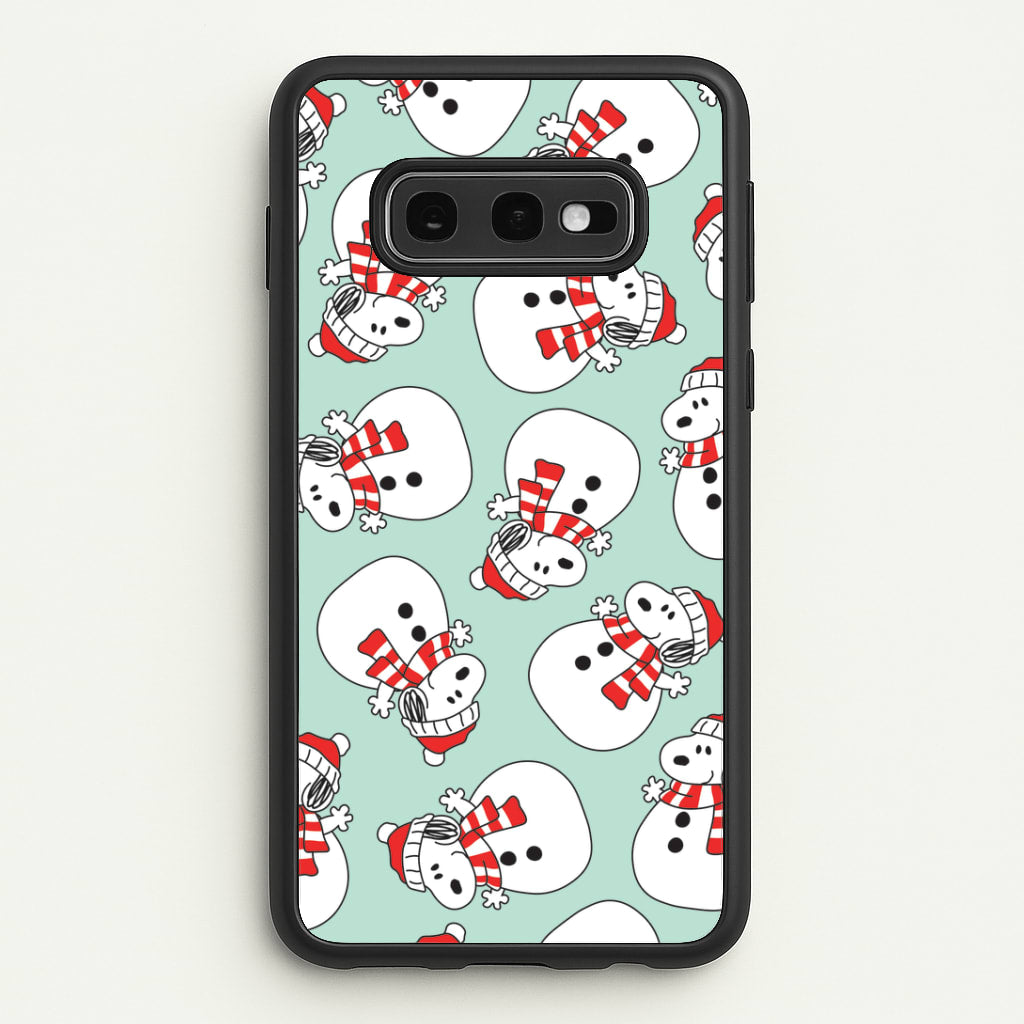 Cartoon Beagle Snowman Pattern Galaxy S10e Case