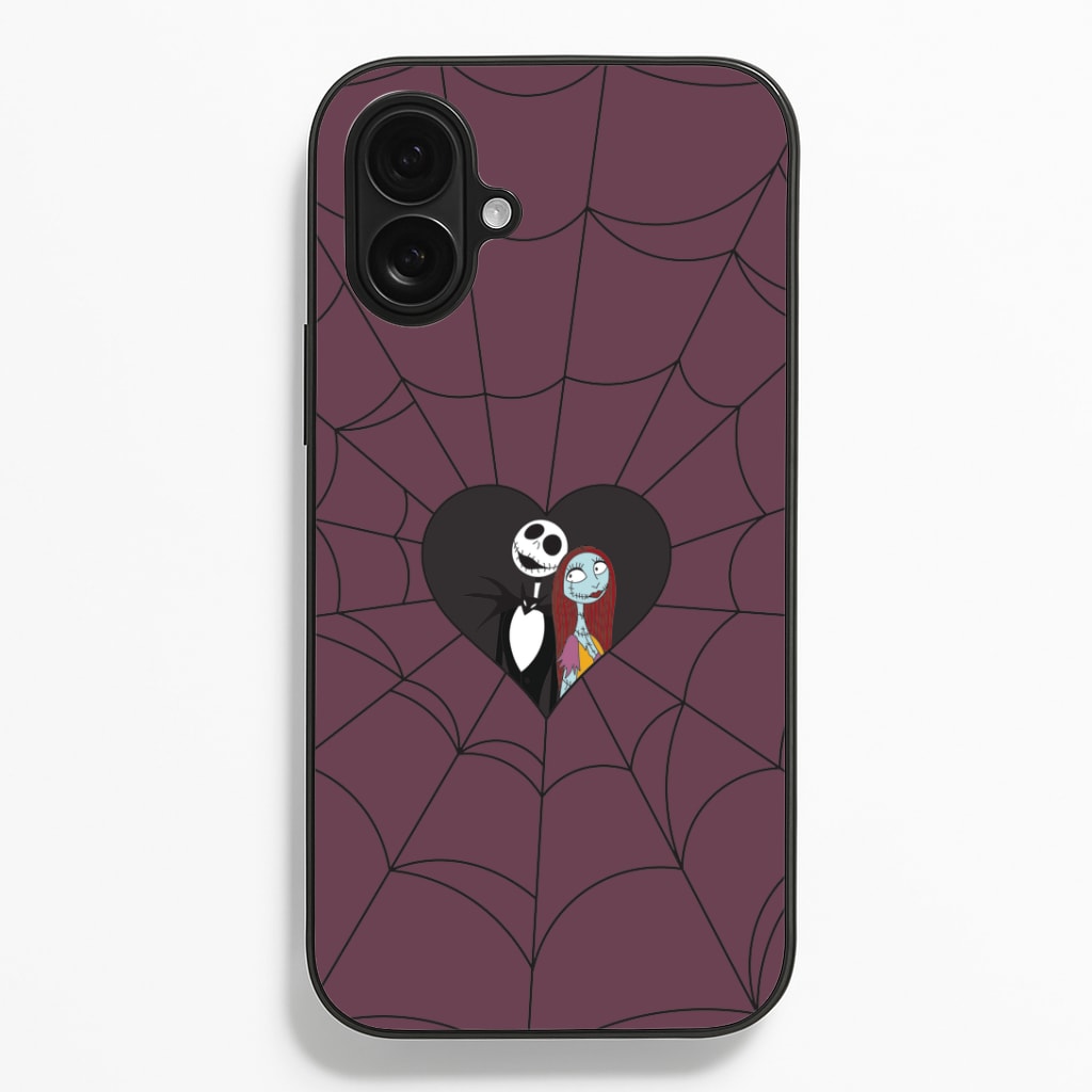 J And S Cobweb Heart iPhone 16 Plus Case
