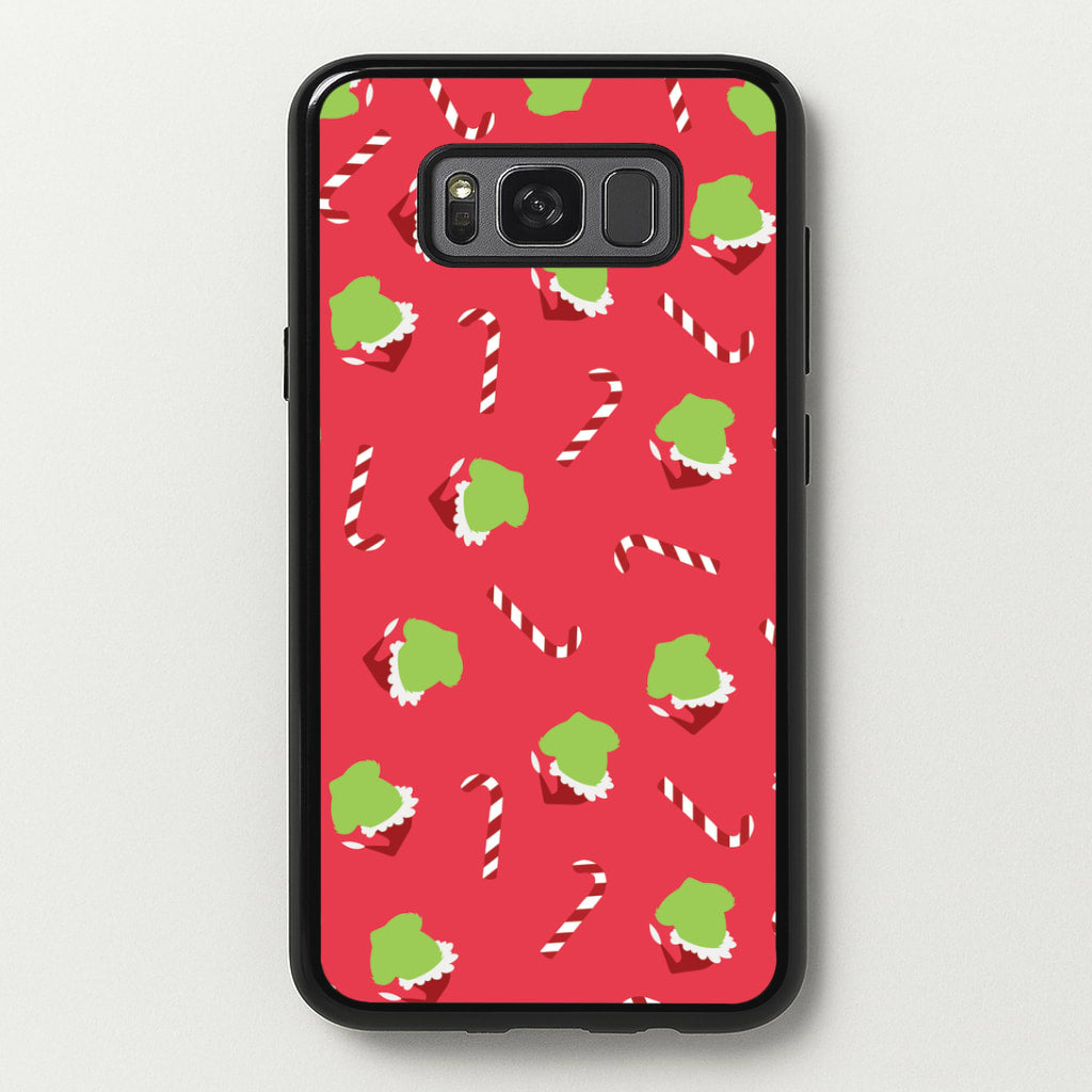 Green Creature And Candy Canes Pattern Galaxy S8 Plus Case