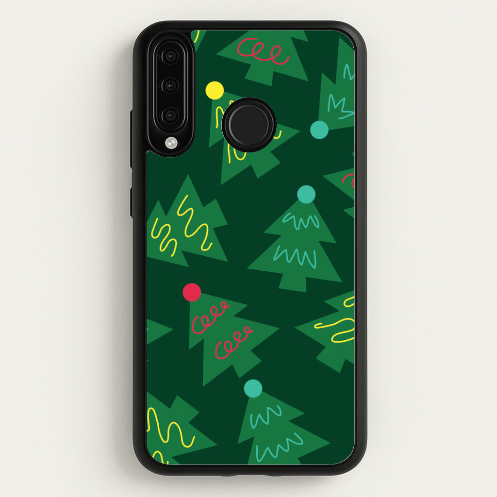 Abstract Christmas Trees Pattern Huawei P30 Lite Case