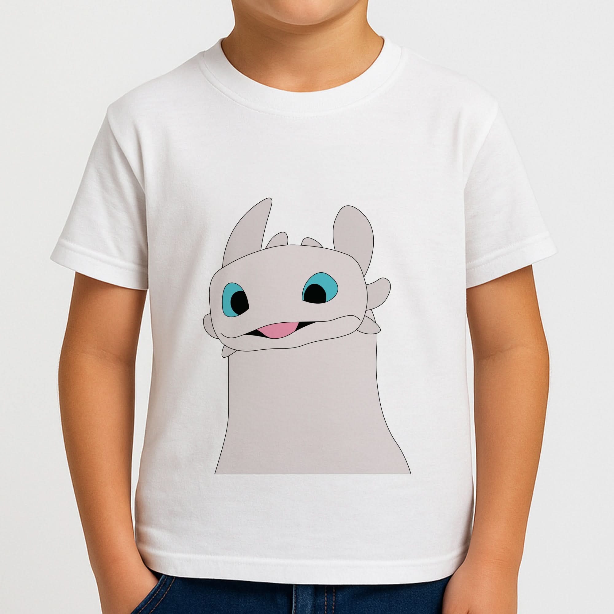 White Fury Dragon Boys T-Shirt