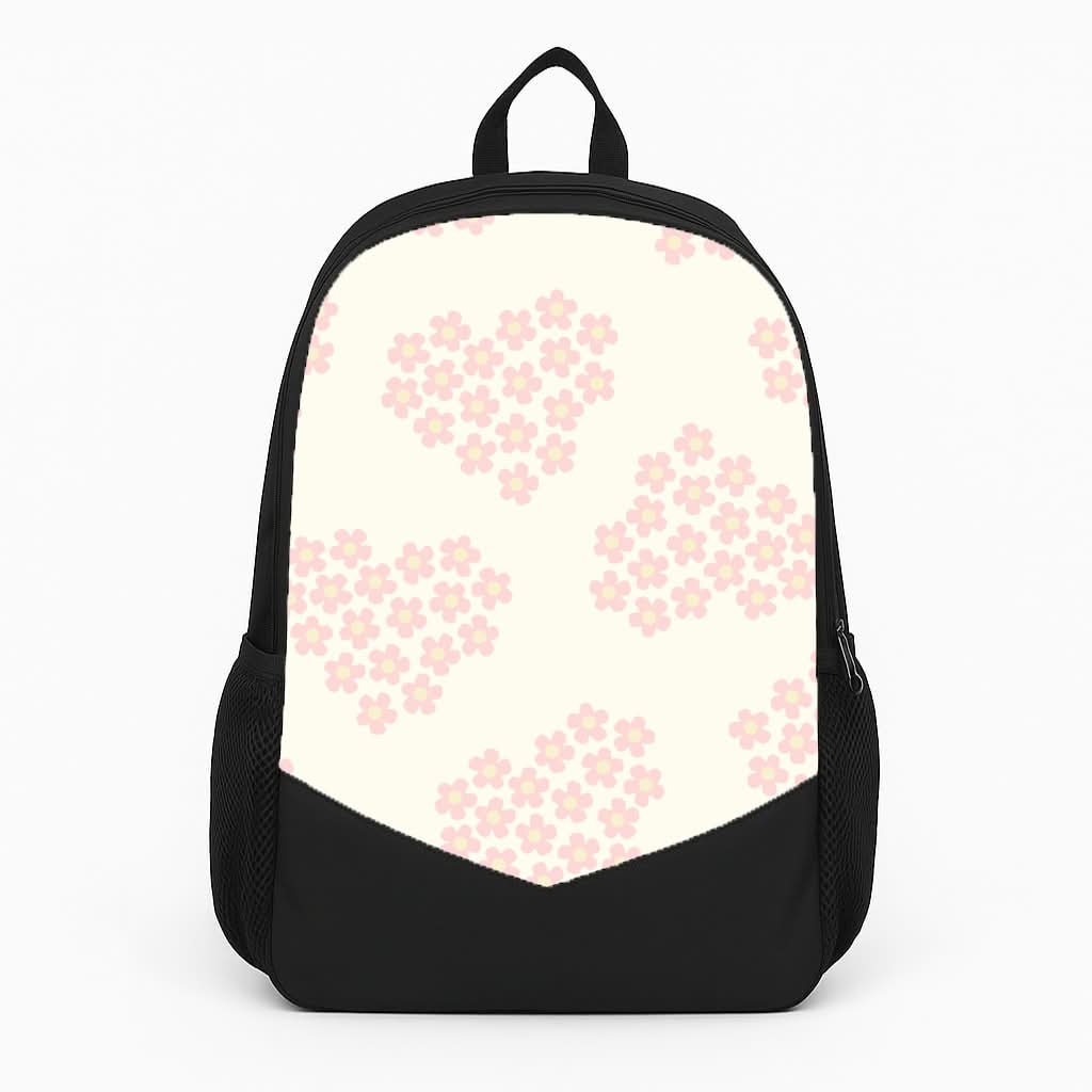 Flower Hearts Pattern Backpack