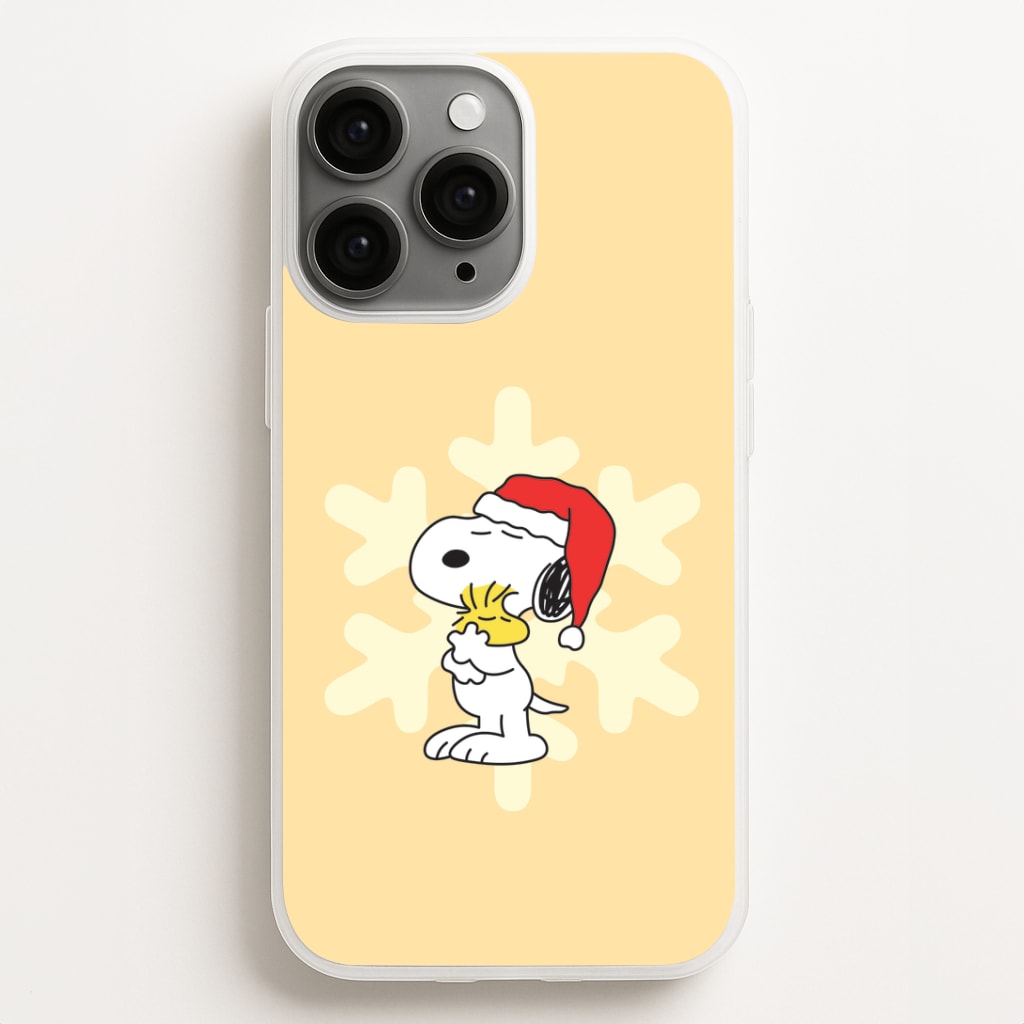 Christmas Cartoon Beagle And Bird iPhone 16 Pro Case
