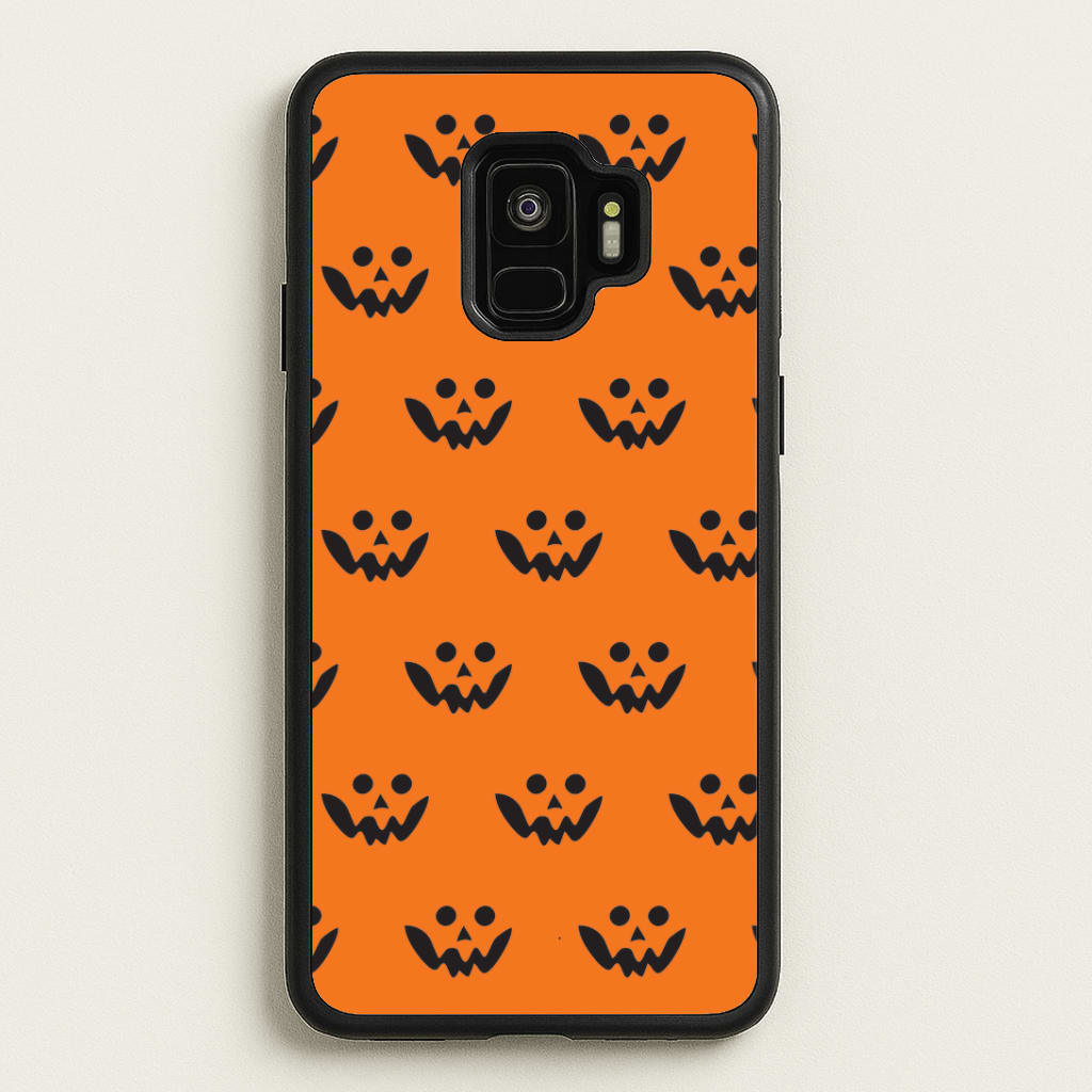 Carved Pumpkin Face Pattern Galaxy S9 Case