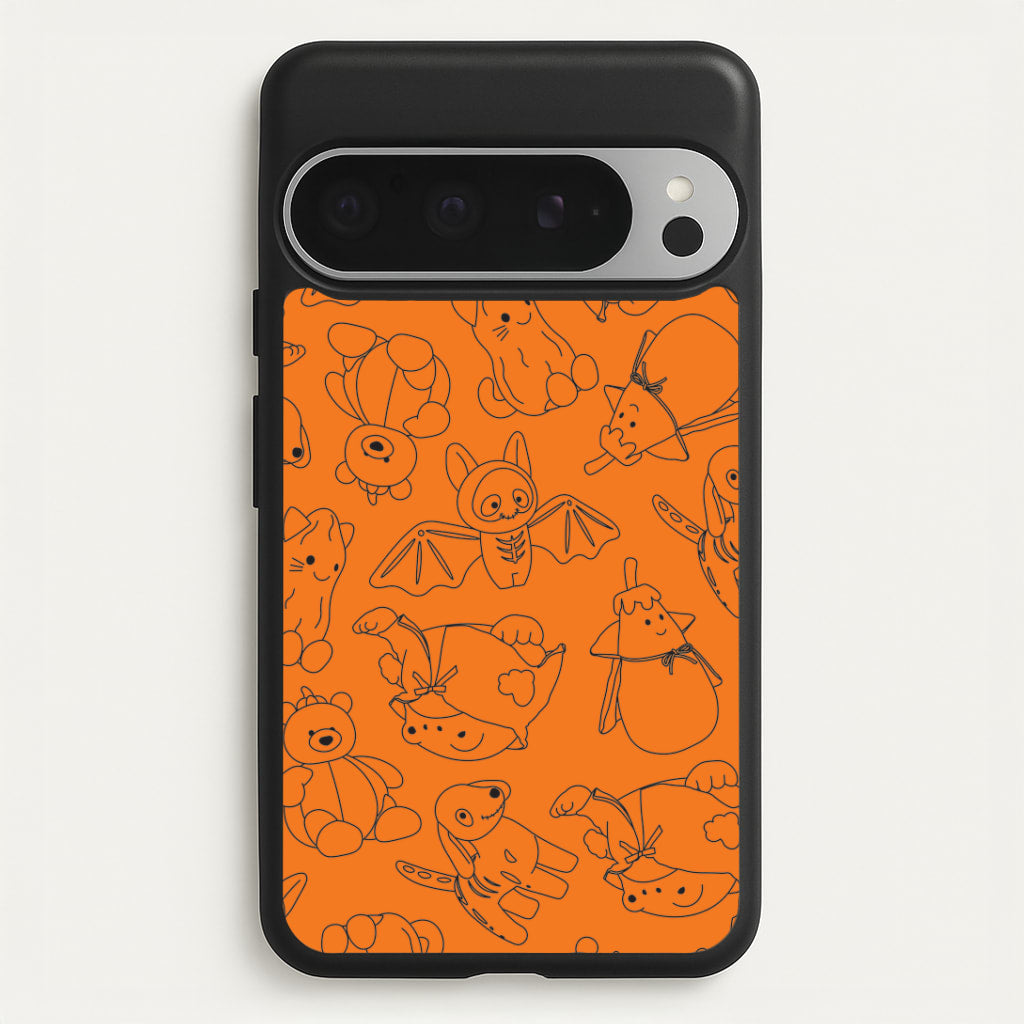 Halloween Plushies Pattern I - Halloween Google Pixel 9 Pro XL Case