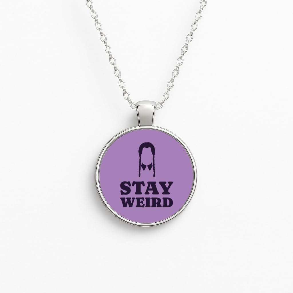 Stay Weird Purple Circle Necklace