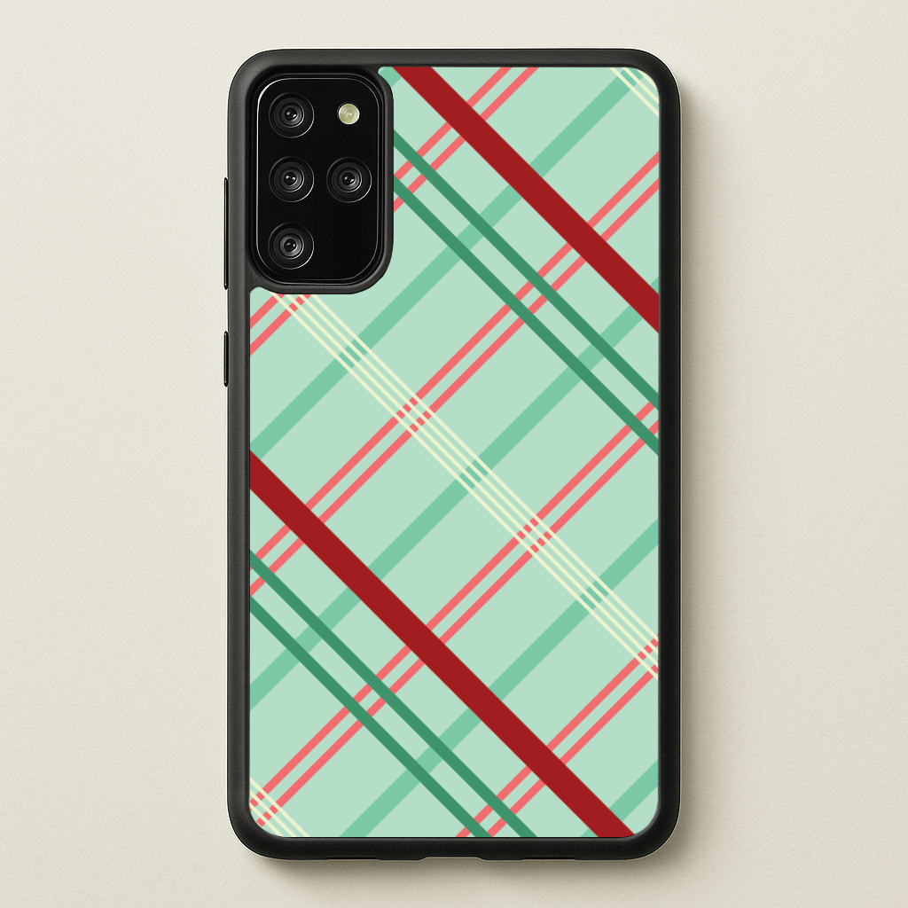 Pastel Tartan Christmas Pattern Galaxy S20 Plus Case