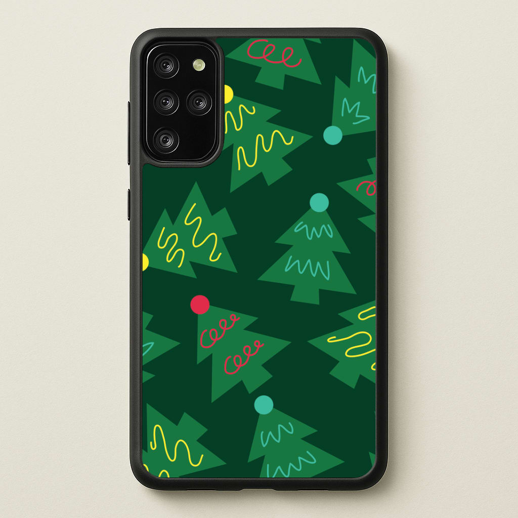 Abstract Christmas Trees Pattern Galaxy S20 Plus Case