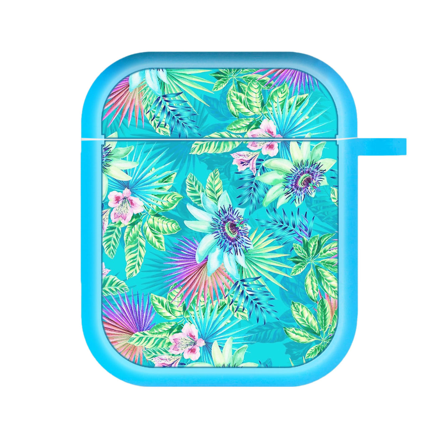Blue Floral Pattern AirPods Case