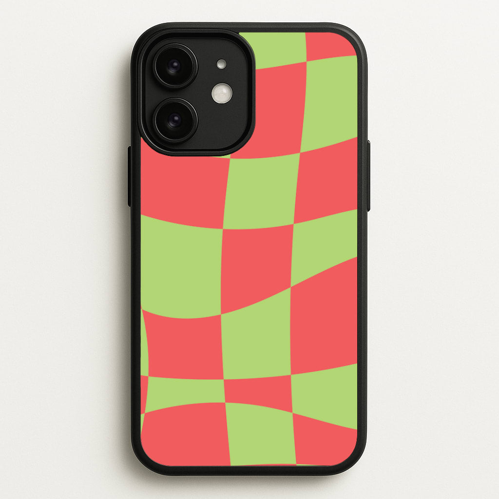 Abstract Red And Green Christmas Pattern iPhone 11 Case