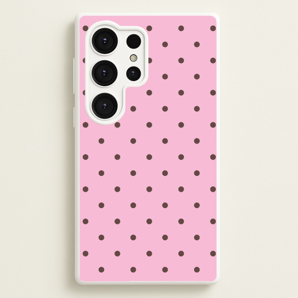Strawberry Polka Dots Galaxy S25 Ultra Case